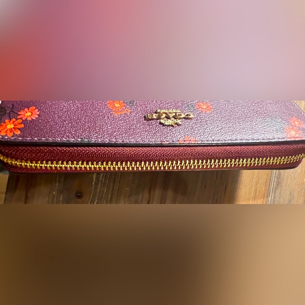 Coach Country Floral Phone Wallet w/ Wrist Strap - Picture 8 of 10